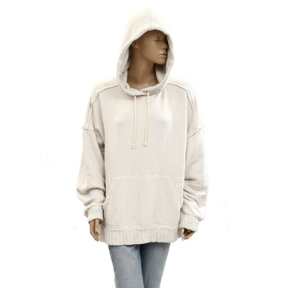 Free People We The Free Stand Up Hoodie Top Oversized Pullover S NEW 284444 - Picture 5 of 11